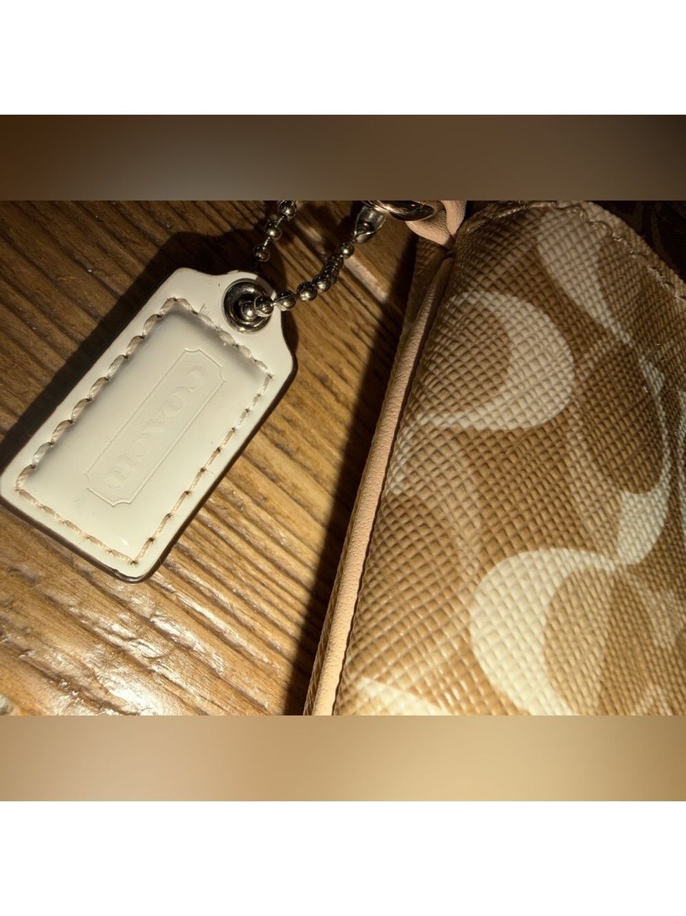 Coach Signature Peyton Dream C Go-Go Wristlet / Wallet - neutral colorway 🐚 - Picture 3 of 15